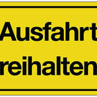 Hinweiszeichen ( 3000277103 ) Ausfahrt freihalten! Kunststoff