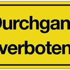 Hinweiszeichen ( 3000277105 ) Durchgang verboten Kunststoff