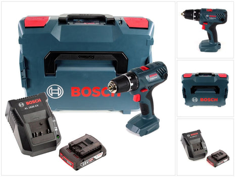 Bosch Professional GSR 18V-21 Akku Bohrschrauber 18V 55Nm + 1x Akku 2,0Ah + Ladegerät + L-Boxx - Toolbrothers