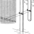 Eisenständer ( 9194491024 ) Höhe 1400 mm zum Einbetonieren passend für Abfallbehälter 27 l