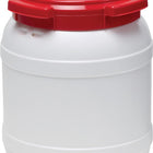 Weithalsfass ( 9000450101 ) 15,0 l PE weiß mit rotem Deckel Einfüllöffnung-Ø 204 mm