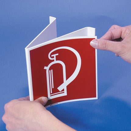 Winkelschild ( 3000277614 ) L148xB148 mm blanko weiß Kunststoff