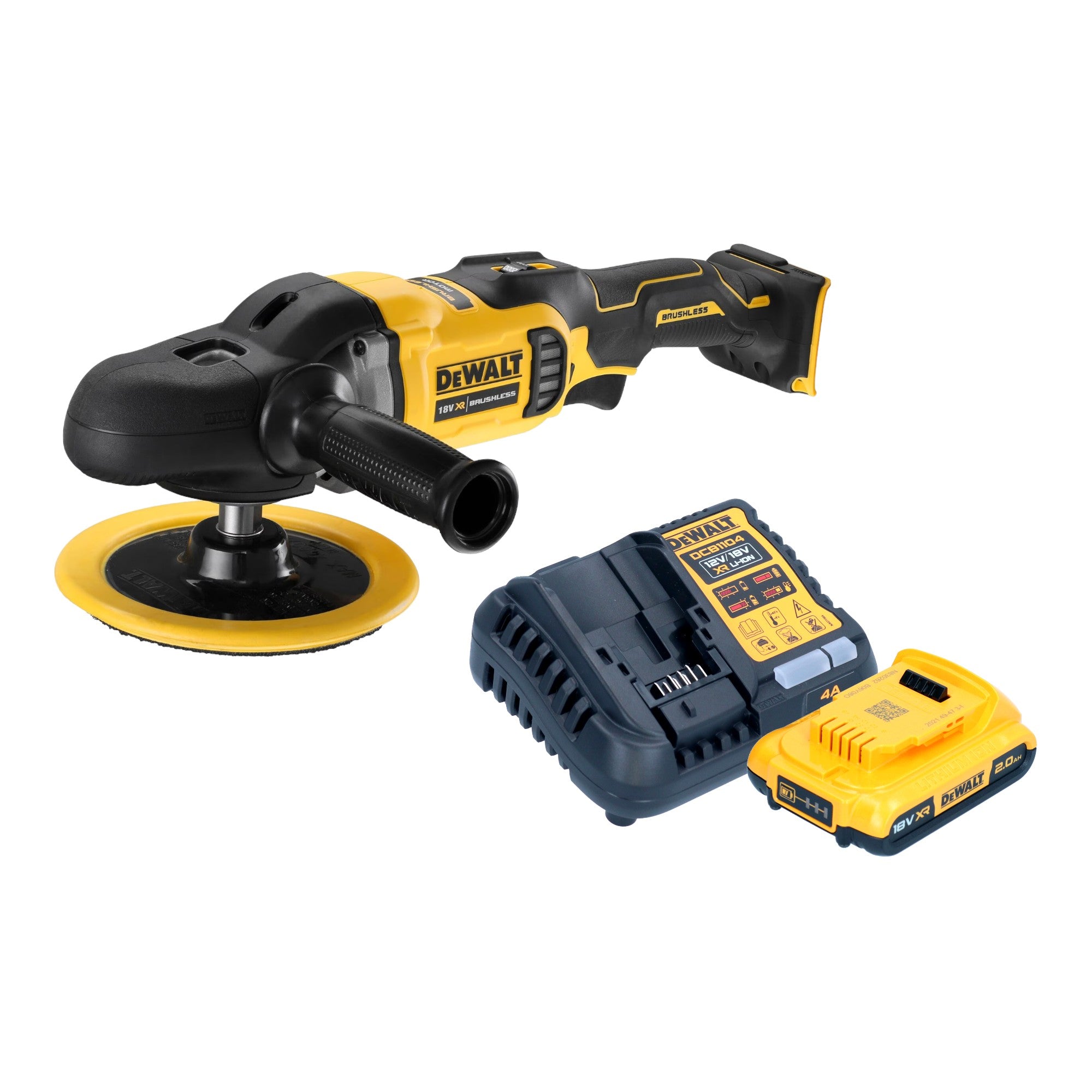 DeWalt DCM 849 D1 Akku Exzenter Poliermaschine 18 V 180 mm Brushless 1x Akku 2 0 Ah Ladegeraet 0 - toolbrothers