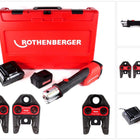 Rothenberger ROMAX 4000 Basic Set Akku Pressmaschine 18V 34kN + 1x Akku 4,0Ah + Ladegerät + 3x Pressbacken TH + Koffer ( 1000001925 ) - Toolbrothers