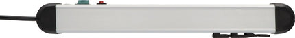 Brennenstuhl Steckdosenleiste Premium-Protect-Line ( 8001484633 ) 16 A 230 V schwarz/silber 3 m PVC 1,5 mm²