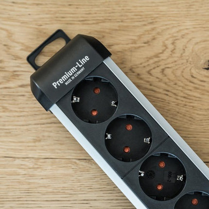 Brennenstuhl Steckdosenleiste Premium-Protect-Line ( 8001484633 ) 16 A 230 V schwarz/silber 3 m PVC 1,5 mm²