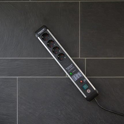 Brennenstuhl Steckdosenleiste Premium-Protect-Line ( 8001484633 ) 16 A 230 V schwarz/silber 3 m PVC 1,5 mm²