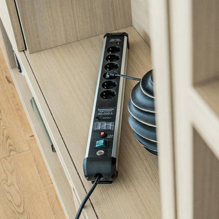 Brennenstuhl Steckdosenleiste Premium-Protect-Line ( 8001718837 ) 16 A 230 V schwarz/silber 3 m PVC 1,5 mm²