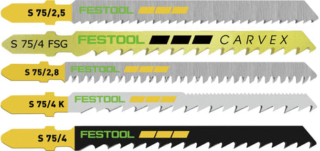 Festool STS-Sort/25 W juego de hojas de sierra de calar (204275) para PS 300, PSB 300, PS 400, PSC 400, PSBC 400, PSB 400, PS 420, PSB 420, PSC 420, PSBC 420