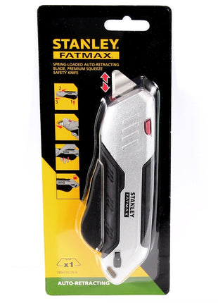 Stanley FATMAX Met. Sicherheitsmesser ( FMHT10370-0 ) + 10 x Stanley Trapezklingen 1992 ungelocht rund ( 2-11-987 ) - Toolbrothers