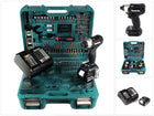 Makita DTD 155 SMTK B Akku Schlagschrauber 18V 140Nm Brushless + 1x Akku 4,0Ah + Ladegerät + 101tlg. Zubehörset im Koffer - Toolbrothers