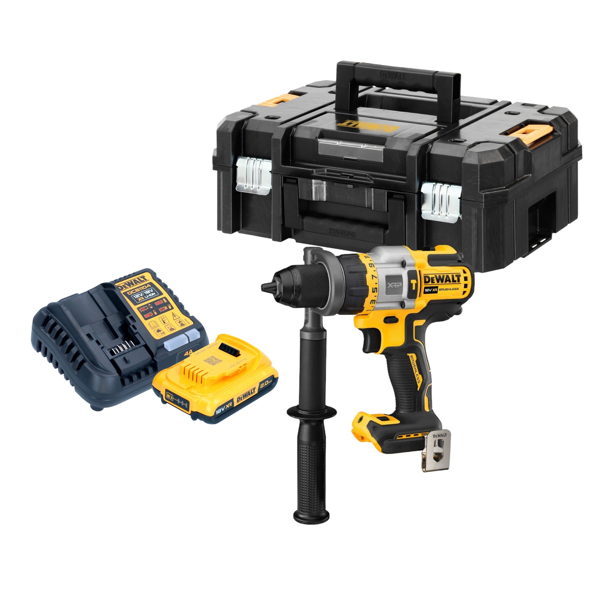 DeWalt DCD 999 D1T Akku Schlagbohrschrauber 18 V 95 Nm Brushless 1x Akku 2 0 Ah Ladegeraet TSTAK 0 - toolbrothers