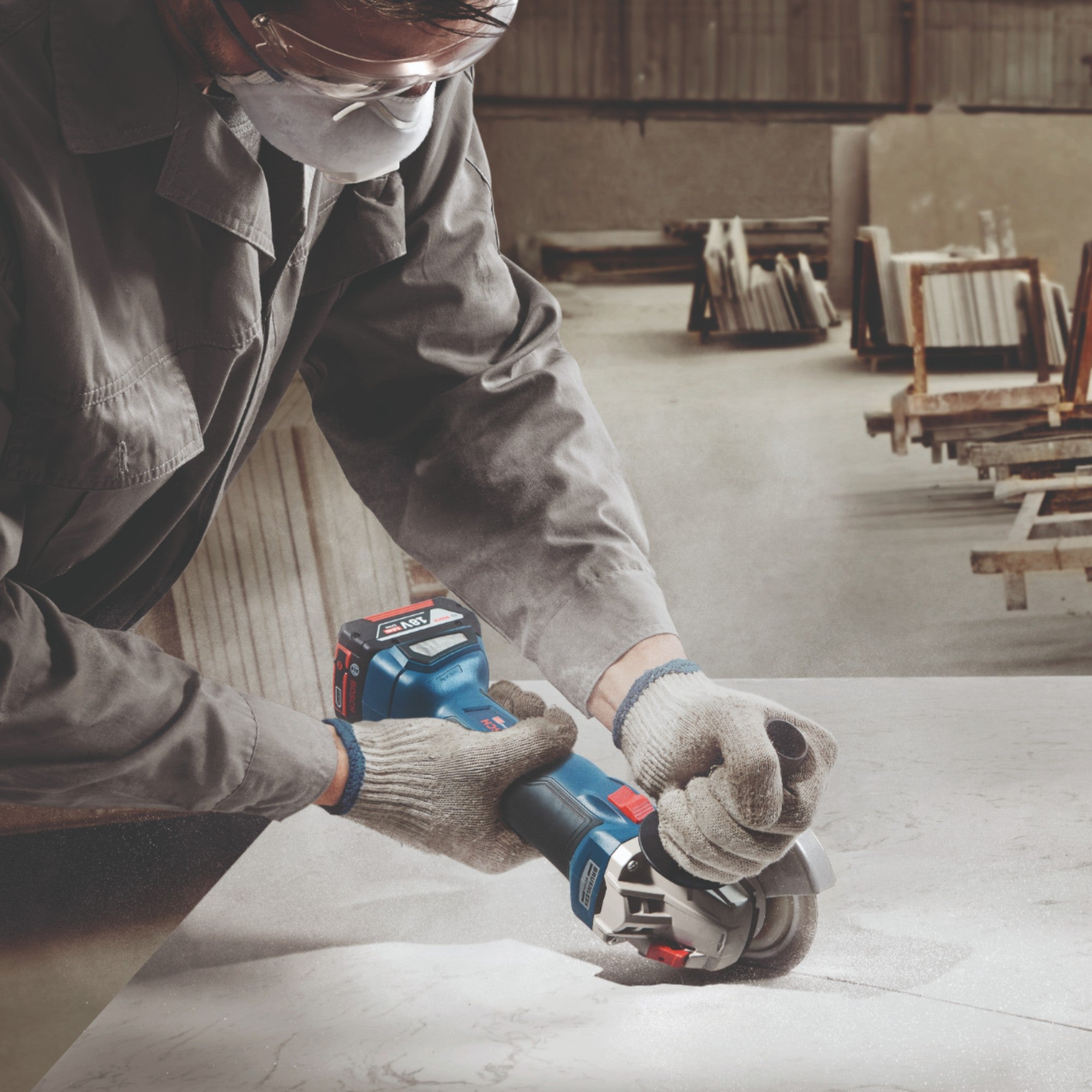 Bosch GWS 18V 10 Professional Akku Winkelschleifer 18 V 125 mm Brushless 2x Akku 5 0 Ah Ladegeraet 4 - toolbrothers