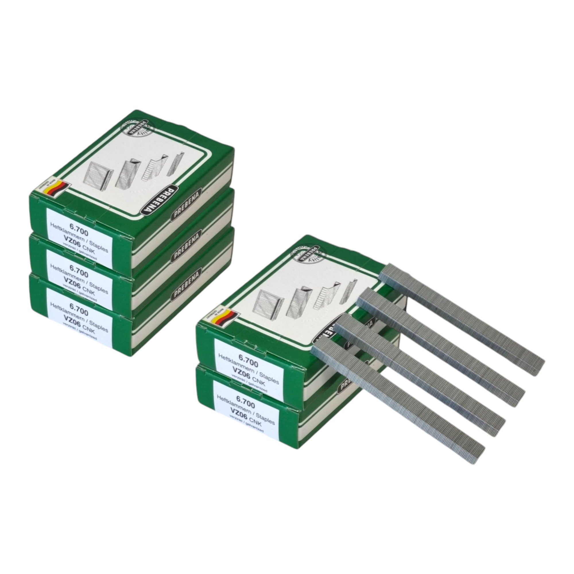 Prebena 5x VZ06CNK Heftklammer 10 5 x 6 mm Typ VZ 33500 Stueck aus Stahl verzinkt 0 - toolbrothers