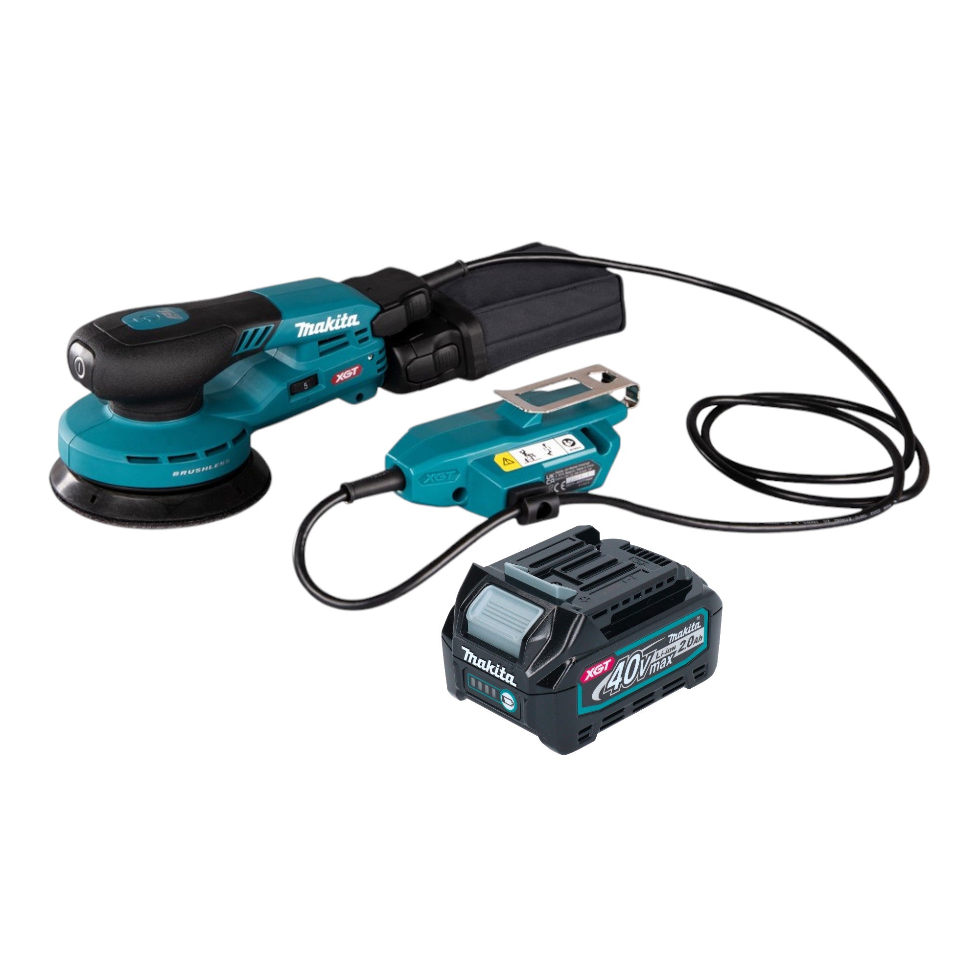 Makita BO 001 CGA1 Akku Exzenterschleifer 40 V max 125 mm 5 0 mm Hub Brushless 1x Akku 2 0 Ah ohne Ladegeraet 0 - toolbrothers
