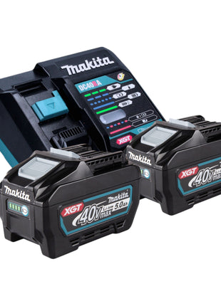 Makita BO 001 CGT201 ponceuse excentrique à batterie 40 V max. 125 mm course 5,0 mm sans balais + 2x batterie 5,0 Ah + chargeur + Makpac