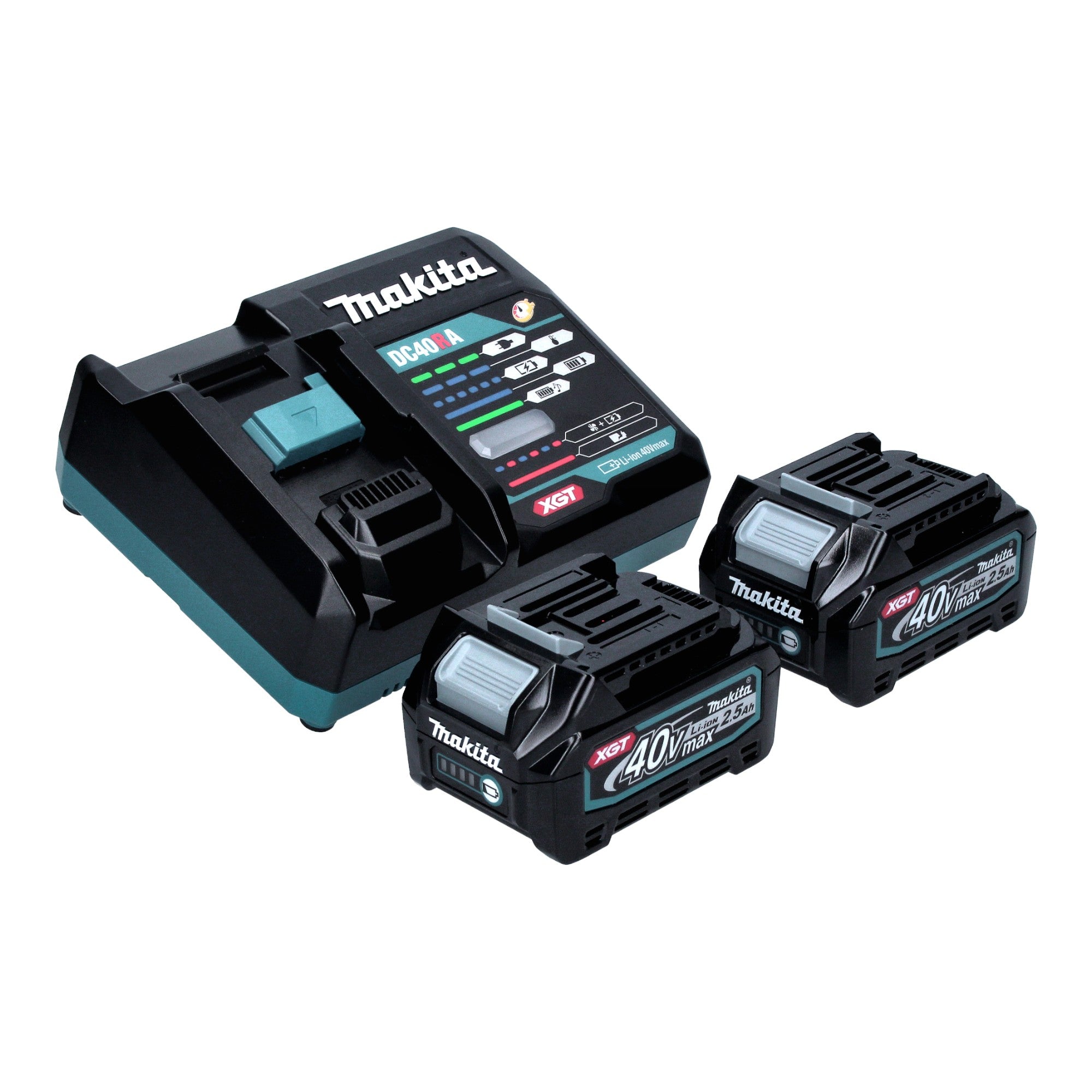 Makita BO 002 CGD201 Akku Exzenterschleifer 40 V max 150 mm 5 0 mm Hub Brushless 2x Akku 2 5 Ah Ladegeraet 2 - toolbrothers