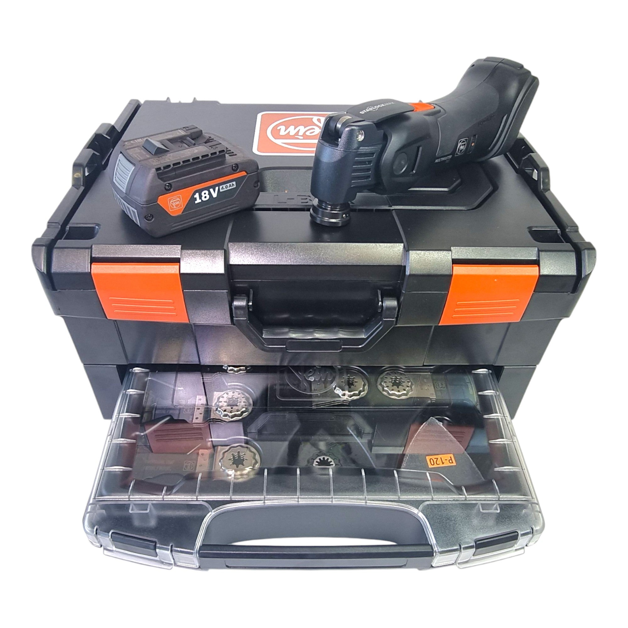Fein Multimaster AMM 700 MAX AS Akku Multifunktionswerkzeug 18 V Starlock Max Black Edition 4 0 Ah Akku 33 tlg Zubehoer L Boxx ohne Ladegeraet 0 - toolbrothers