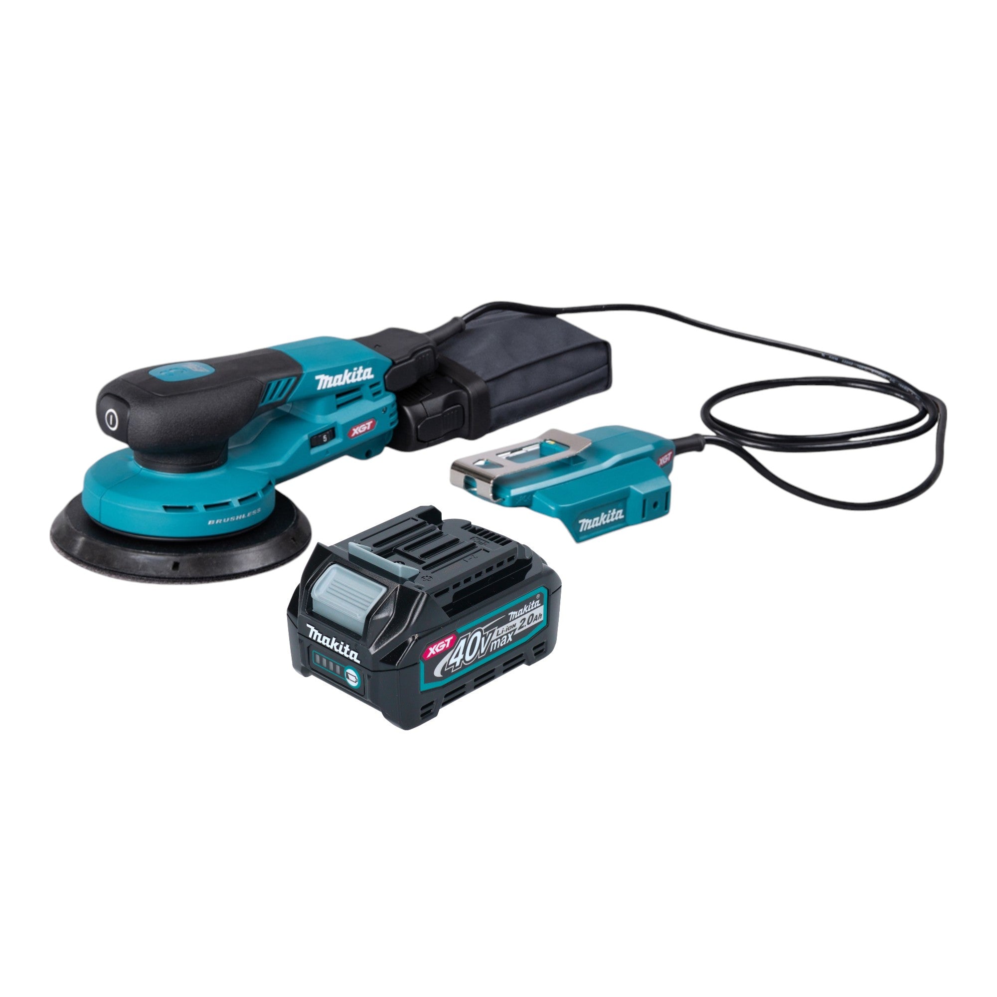 Makita BO 004 CGA1 Akku Exzenterschleifer 40 V max 150 mm 3 0 mm Hub Brushless 1x Akku 2 0 Ah ohne Ladegeraet 0 - toolbrothers