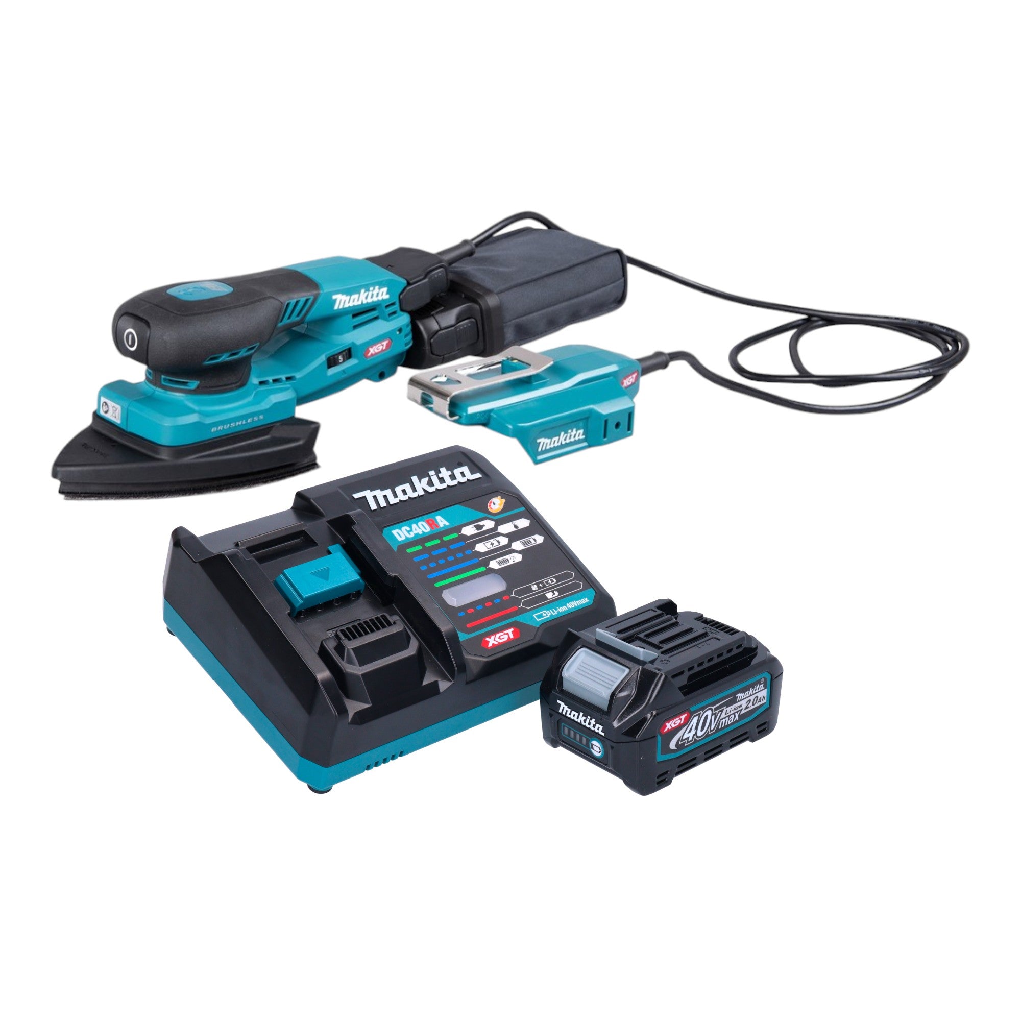Makita BO 006 CGA101 Akku Deltaschleifer 40 V max 100 x 150 mm 3 0 mm Hub Brushless 1x Akku 2 0 Ah Ladegeraet 0 - toolbrothers