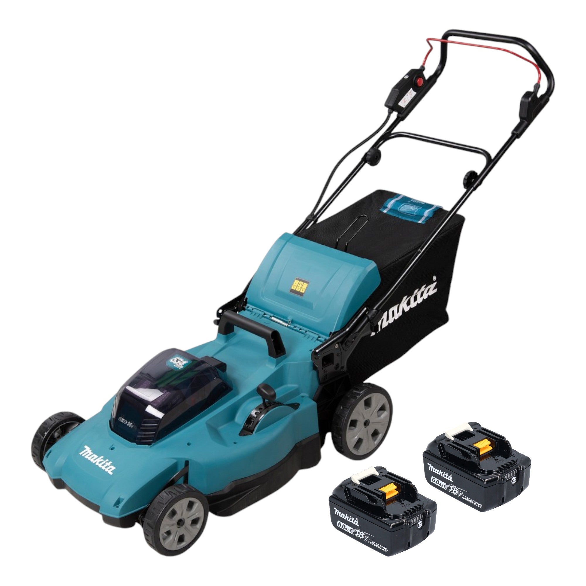 Makita DLM 538 G2 Akku Rasenmaeher 36 V 2x 18 V 530 mm 2x Akku 6 0 Ah ohne Ladegeraet 0 - toolbrothers
