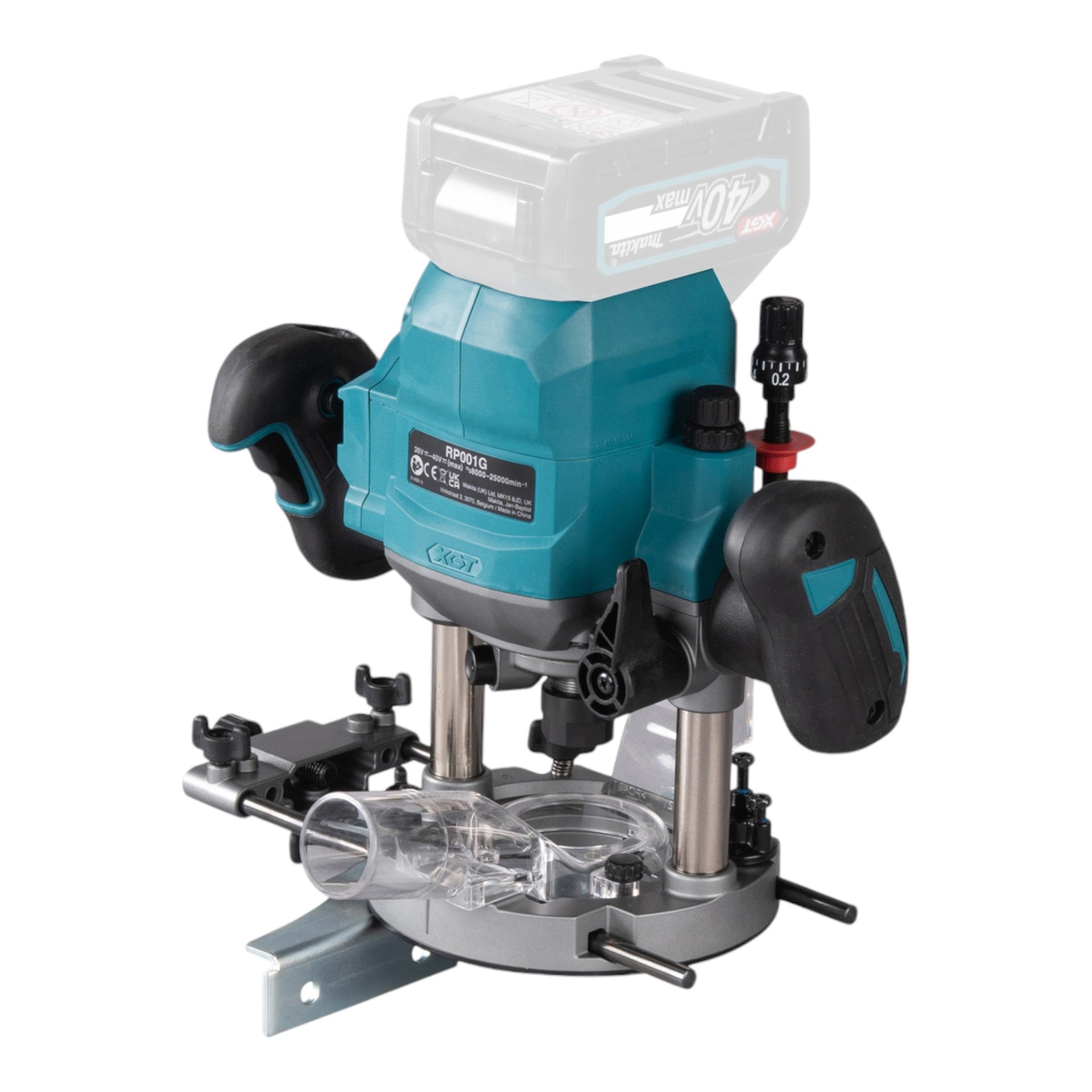 Makita RP 001 GA101 Akku Oberfraese 40 V max 12 mm Brushless 1x Akku 2 0 Ah Makpac ohne Ladegeraet 4 - toolbrothers