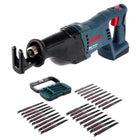 Bosch GSA 18V-Li N Akku Reciprosäge 18V Säbelsäge + 2x Sägeblatt + 27 tlg. Makita Sägeblatt-Set Solo - ohne Akku, ohne Ladegerät - Toolbrothers