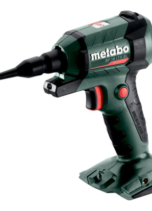 Pistola de aire comprimido Metabo BP 18 LTX BL 18 V sin escobillas + 2 baterías LiHD 4,0 Ah + cargador