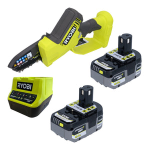 RYOBI RY18PSX10A Akku Astsäge 18 V 10 cm Brushless + 2x Akku 5,0 Ah + Ladegerät