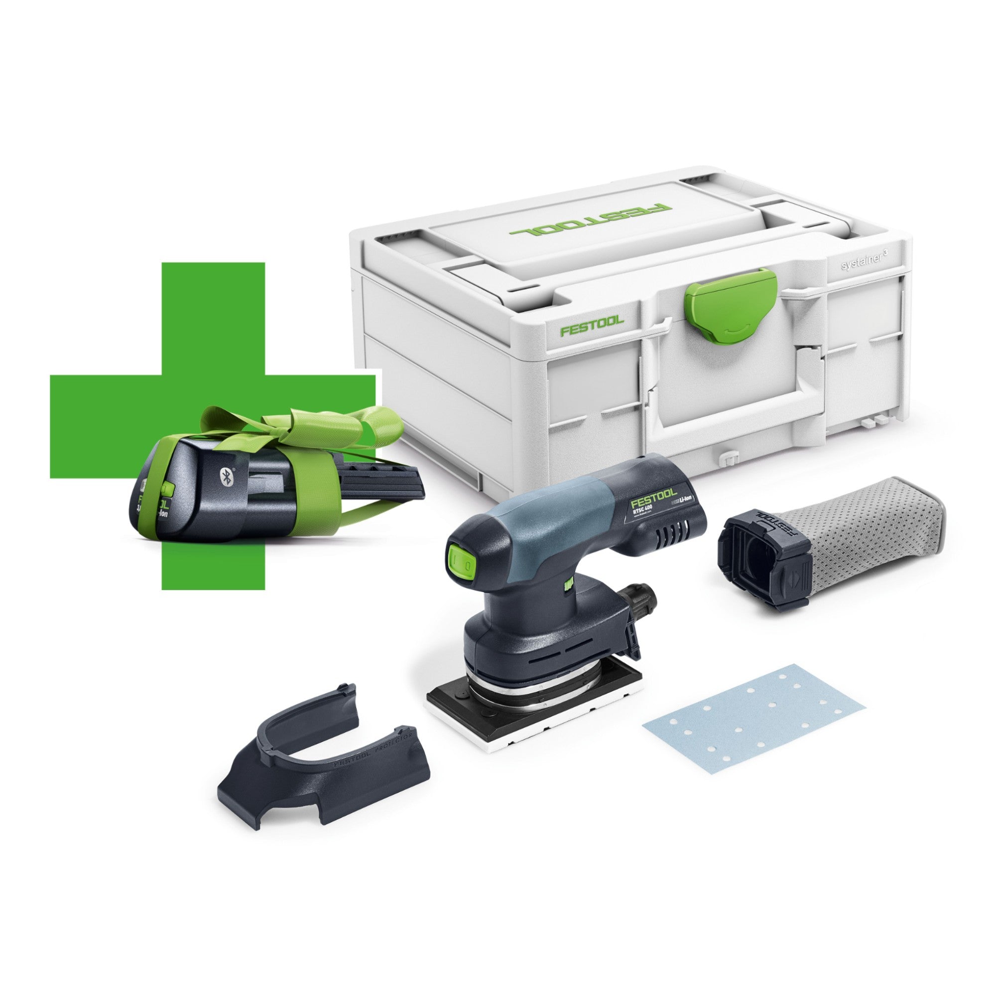 Festool RTSC 400 Basic ERGO Akku Rutscher Schwingschleifer 18 V 80 x 130 mm 577028 Brushless 1x Akku 3 0 Ah Systainer ohne Ladegeraet 0 - toolbrothers