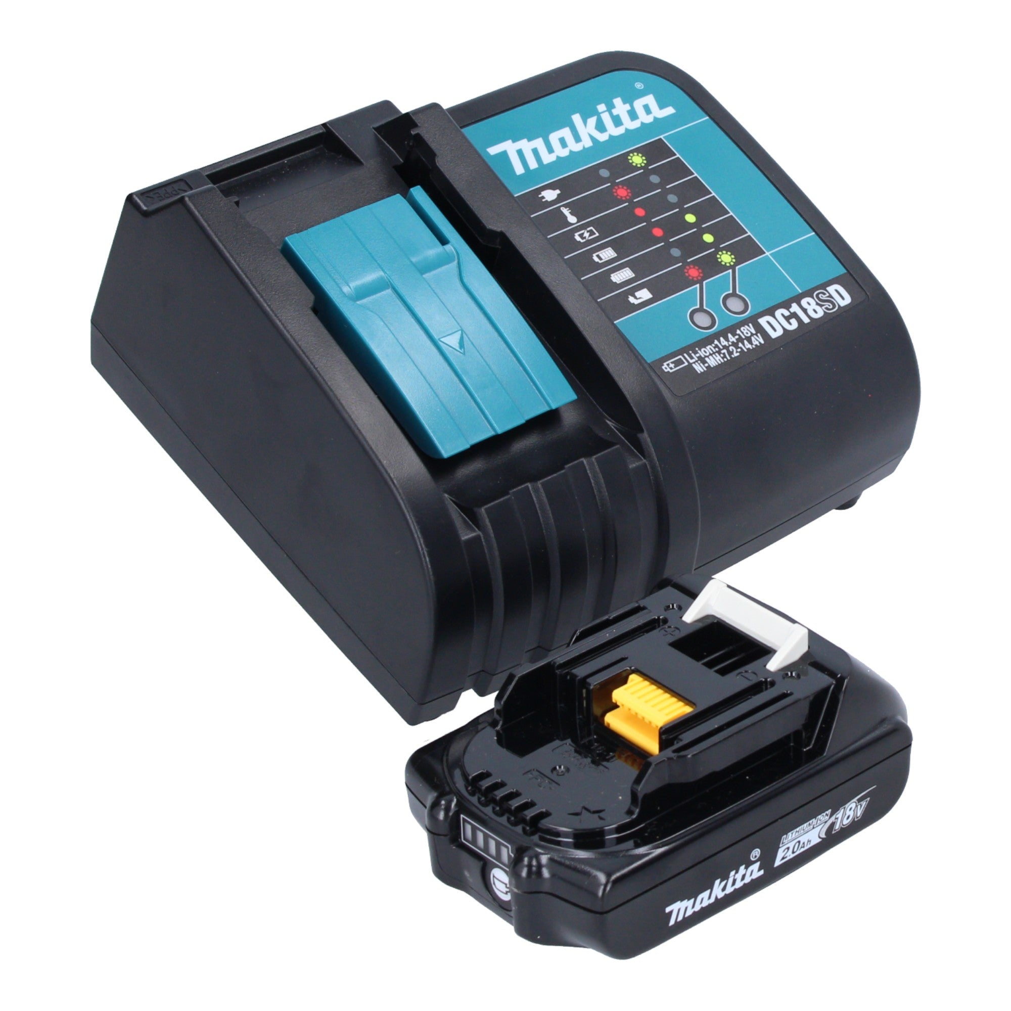 Makita DUH 606 SA Akku Heckenschere 18 V 600 mm Brushless 1x Akku 2 0 Ah Ladegeraet 3 - toolbrothers