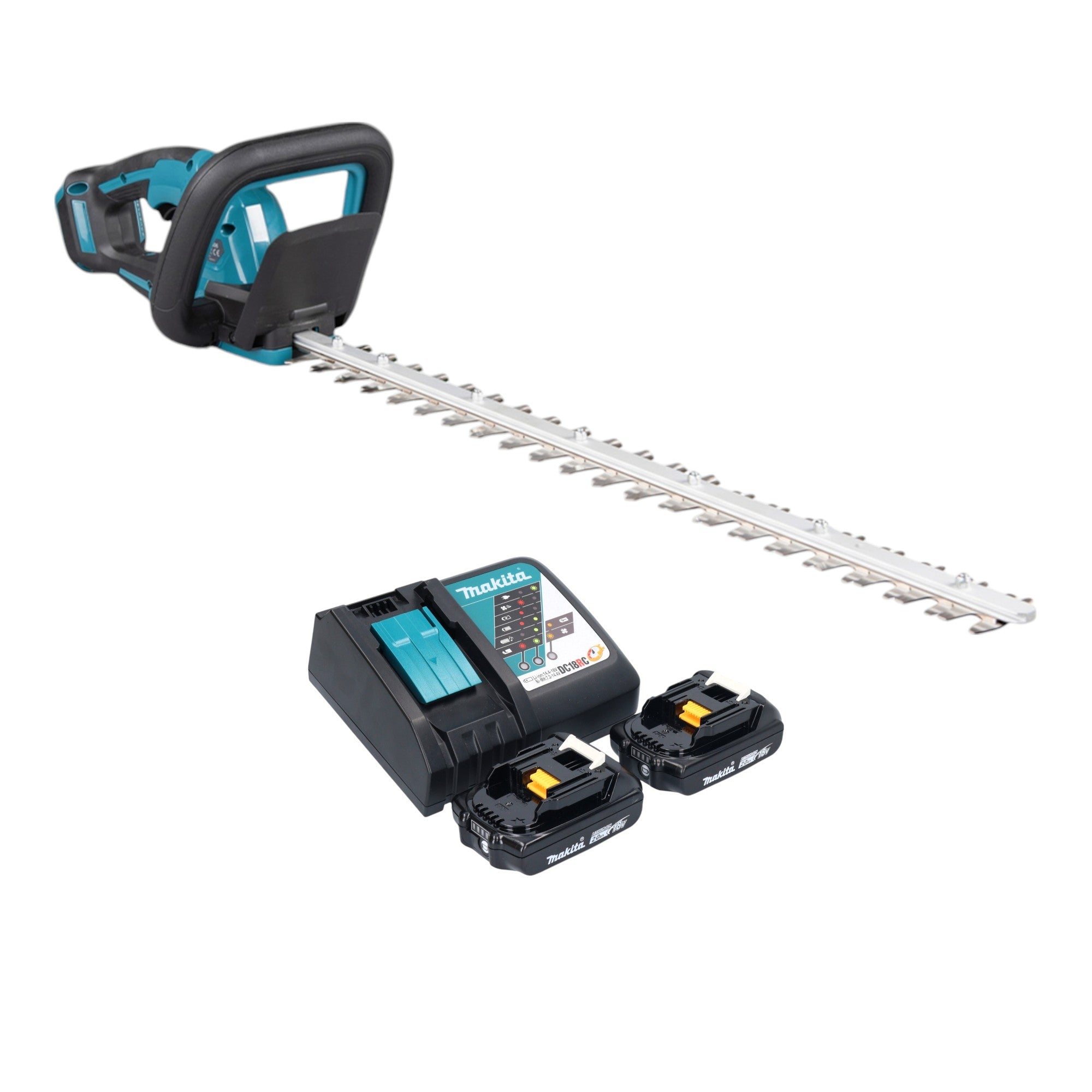 Makita DUH 606 RA2 Akku Heckenschere 18 V 600 mm Brushless 2x Akku 2 0 Ah Ladegeraet 0 - toolbrothers