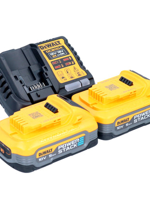 Cloueur à batterie DeWalt DCN 660 H2 18V 32 - 63 mm sans balais + 2x batterie Powerstack 5,0 Ah + chargeur