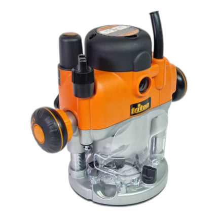 Triton TRA001 Präzisions Oberfräse 2400 W 0 - 68 mm mit Doppelfunktion ( 330165 ) + Anschlag
