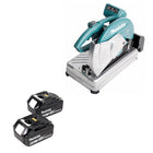 Makita DLW 140 G Akku Trennschleifmaschine 2 x 18 V 355 mm + 2x 6,0 Ah Akku - ohne Lader - Toolbrothers