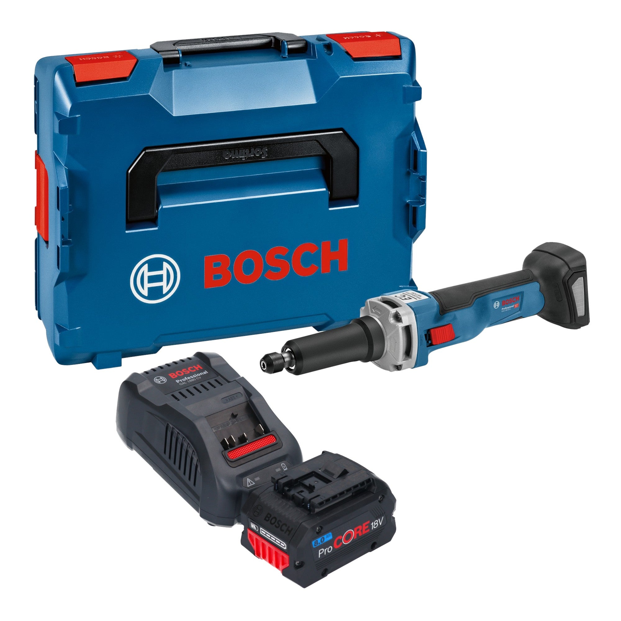 Bosch GGS 18V 23 LC Professional Akku Geradschleifer 18 V Brushless 1x ProCORE Akku 8 0 Ah Ladegeraet L Boxx 0 - toolbrothers