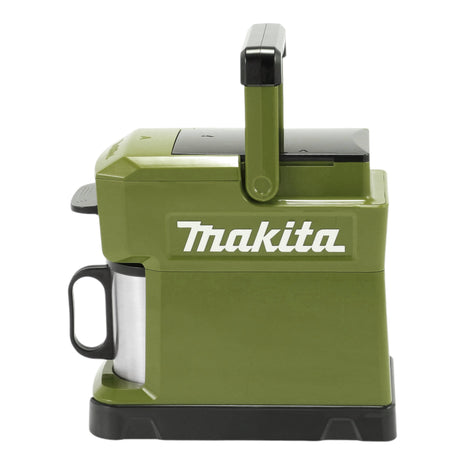 Cafetera de batería Makita DCM 501 FO 12 V máx. / 18 V Oliva + 1x batería 3,0 Ah - sin cargador