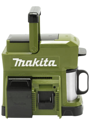 Makita DCM 501 SG2O Akku Kaffeemaschine 12 V max. / 18 V Olive + 2x Akku 6,0 Ah + Ladegerät