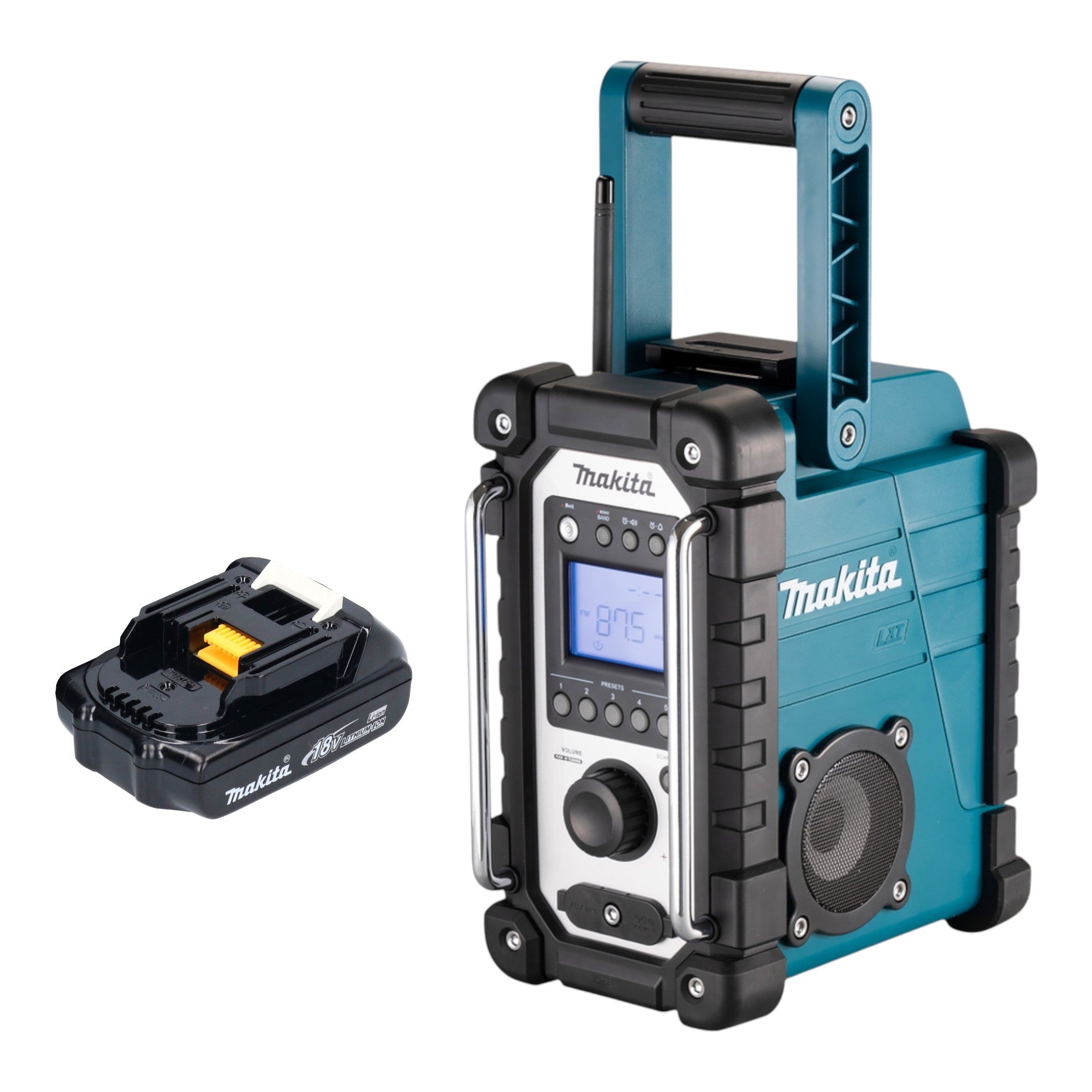 Makita DMR 116 Y1 Akku Baustellenradio 14 4 18 V AM FM AUX 1x Akku 1 5 Ah ohne Ladegeraet 0 - toolbrothers