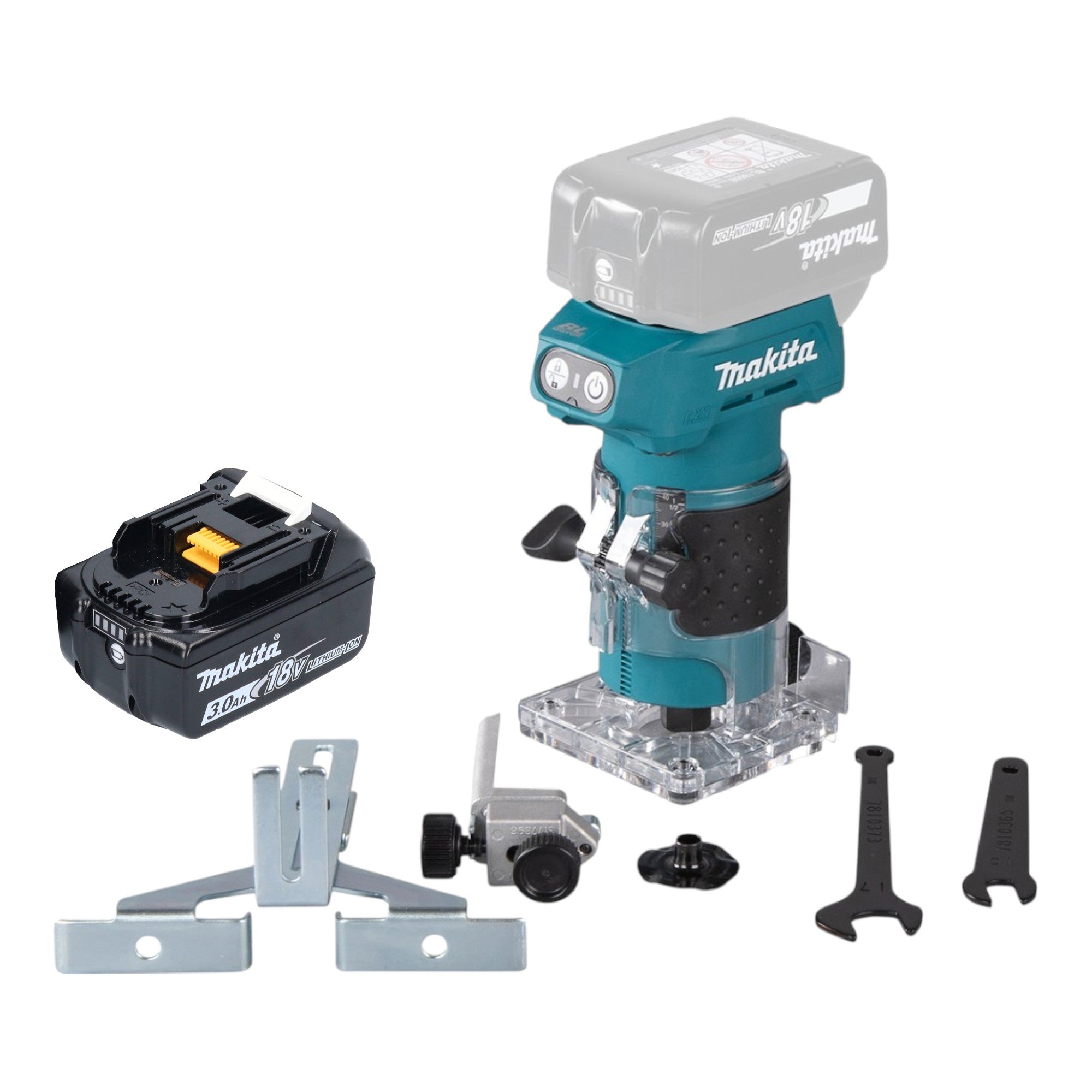 Makita DRT 52 F1 Akku Kantenfraese 18 V 6 mm Brushless 1x Akku 3 0 Ah ohne Ladegeraet 0 - toolbrothers