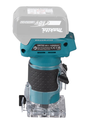 Makita DRT 52 Y1J Akku Kantenfräse 18 V 6 mm Brushless + 1x Akku 1,5 Ah + Makpac - ohne Ladegerät