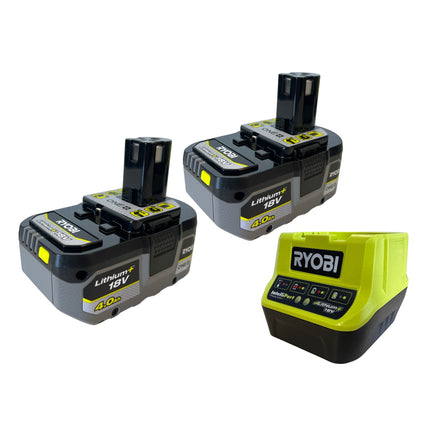 Ryobi R18AG-0 Akku Winkelschleifer 18 V ONE+ 115 mm + 2x Akku 4,0 Ah + Ladegerät