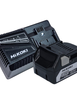 HiKOKI G18 DSL2 W5Z Akku Winkelschleifer 18 V 125 mm + 1x Akku 5,0 Ah + Ladegerät