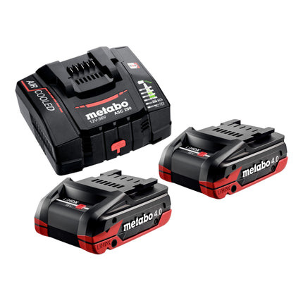 Metabo Basis Set 2x LiHDX Akkupack 18 V 4 0 Ah Akku 2x 624974000 ASC 290 Ladegeraet 627370000  0 - toolbrothers