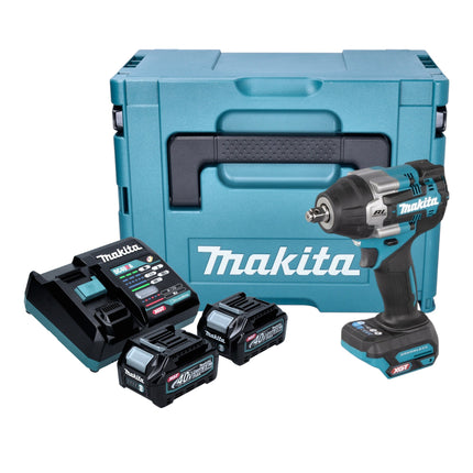 Makita TW 007 GD201 Akku Schlagschrauber 40 V max 760 Nm 1 2 Brushless 2x Akku 2 5 Ah Ladegeraet Makpac 0 - toolbrothers