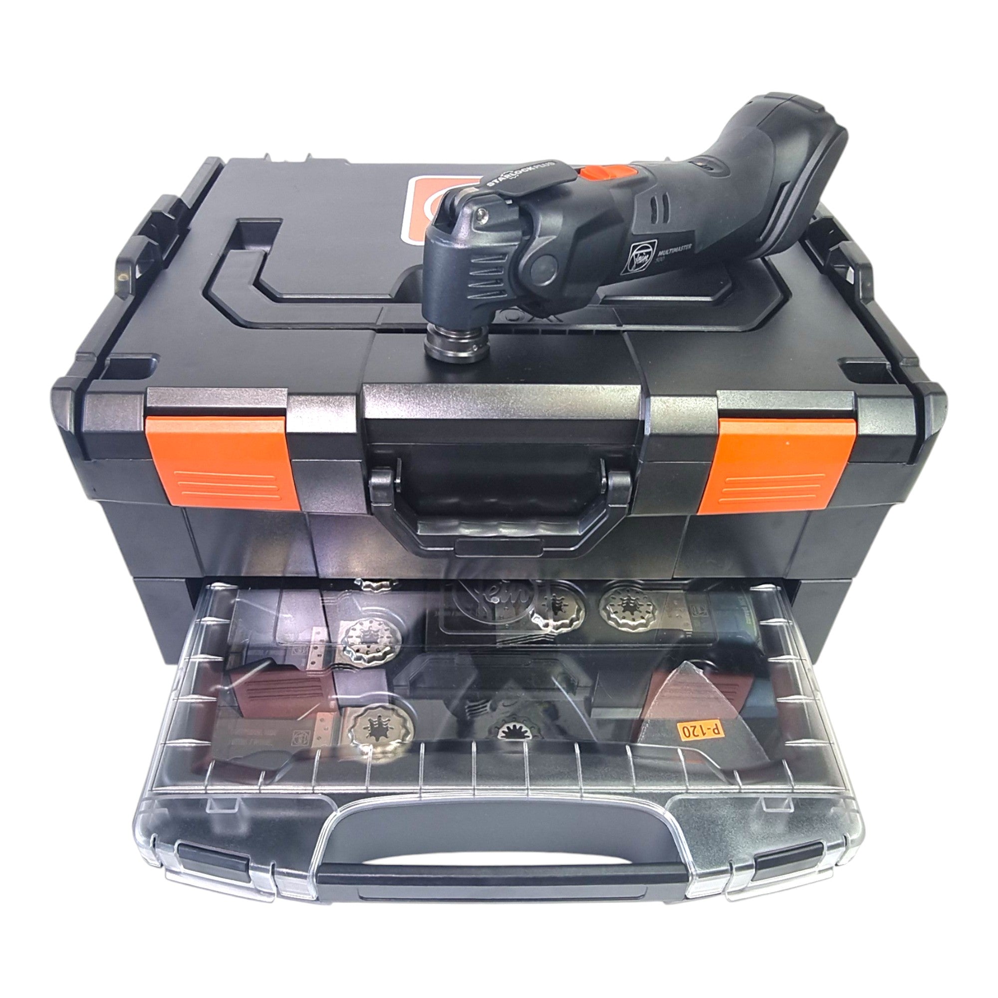 Fein Multimaster AMM 500 Plus Akku Multifunktionswerkzeug 18 V Starlock Plus Black Edition 71294262000 33 tlg Zubehoer L Boxx ohne Akku ohne Ladegeraet 0 - toolbrothers