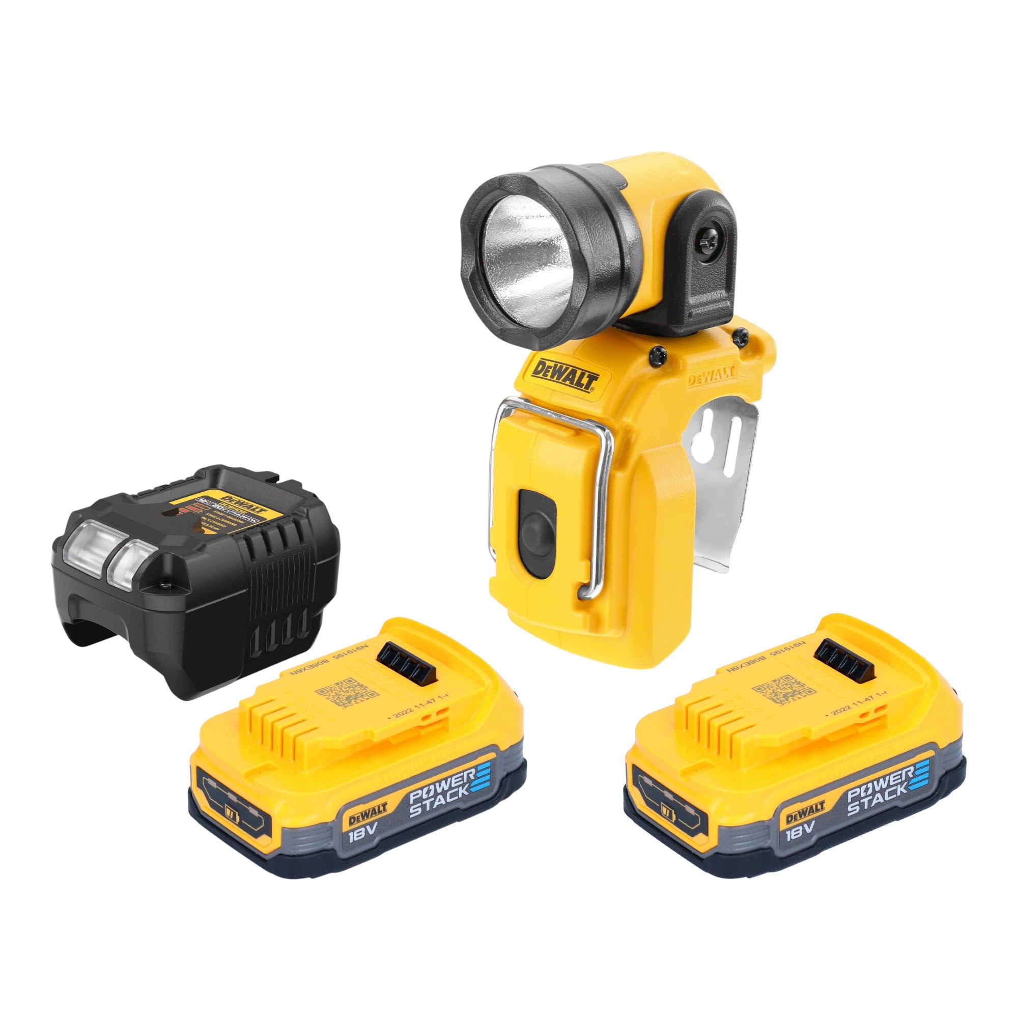 DeWalt DCL 510 E2 Akku LED Lampe 10 8 V XR 130 lm 2x Powerstack Akku 1 7 Ah Ladegeraet 0 - toolbrothers
