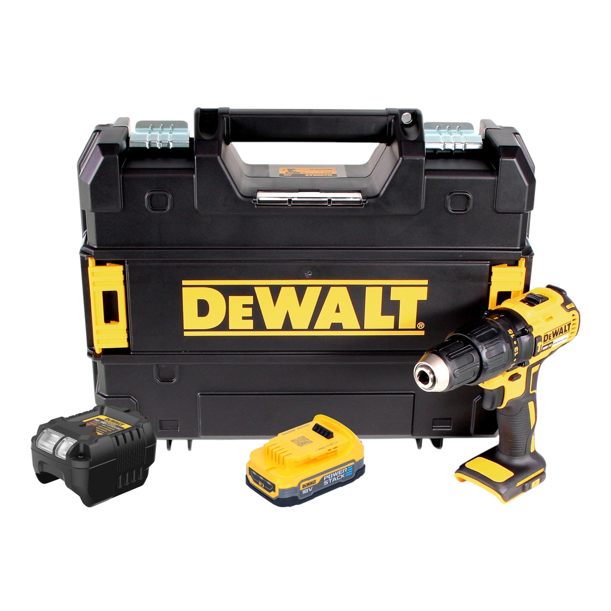 DeWalt DCD 778 E1T Akku Schlagbohrschrauber 18 V 65 Nm Brushless 1x Powerstack Akku 1 7 Ah Ladegeraet TSTAK 0 - toolbrothers