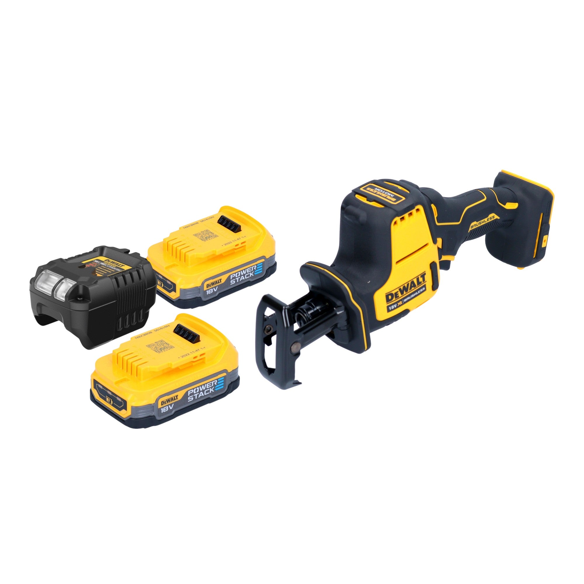 DeWalt DCS 369 E2 Akku Saebelsaege Reciprosaege 18 V Brushless 2x Powerstack Akku 1 7 Ah Ladegeraet 0 - toolbrothers