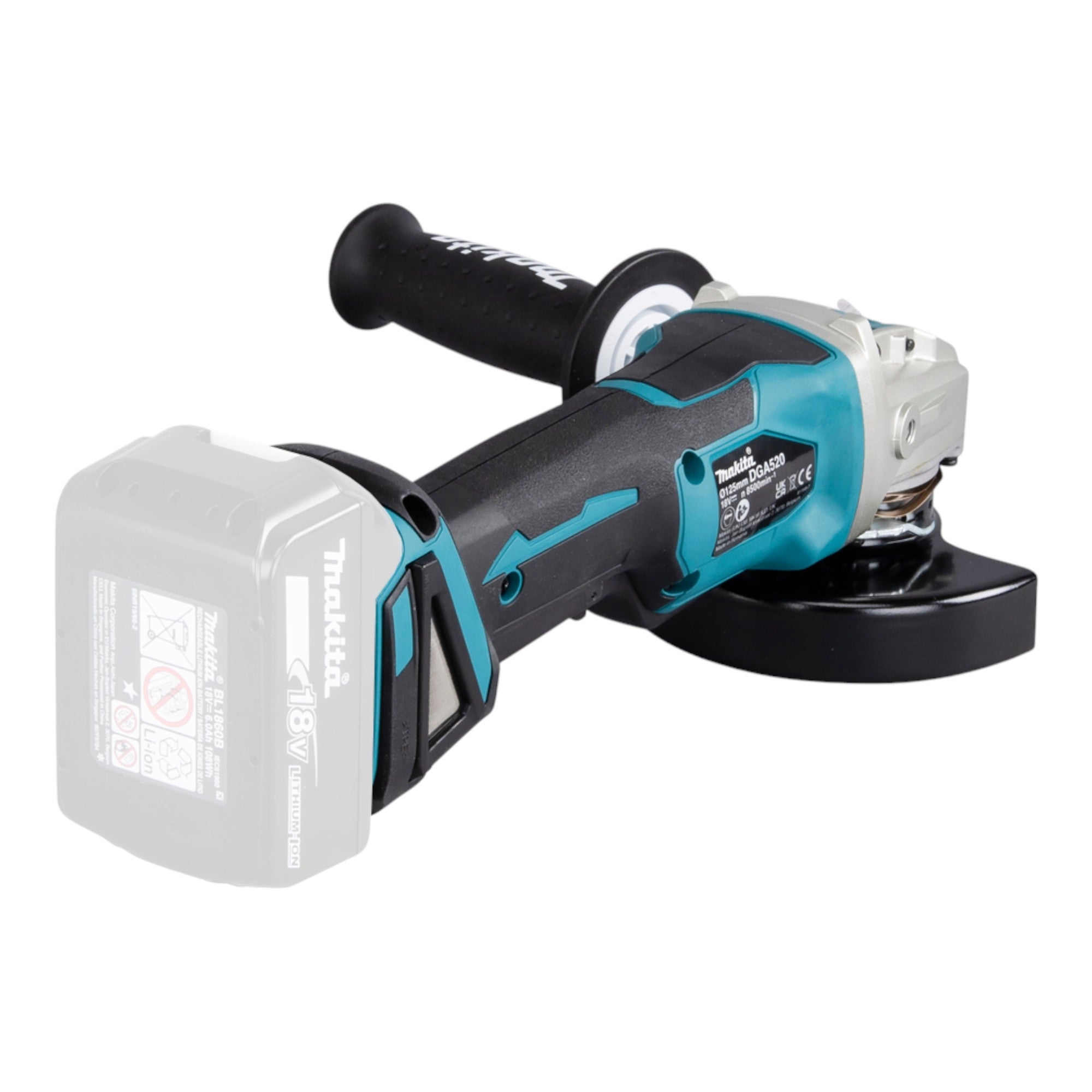 Makita DGA 520 T1JX1 Akku Winkelschleifer 18 V 125 mm X LOCK Brushless 1x Akku 5 0 Ah Makpac ohne Ladegeraet 4 - toolbrothers